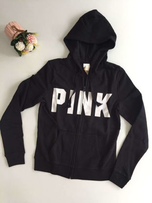 Imagen de PINK Sudadera Negra Con Cierre Frontal XS.